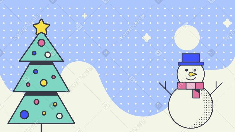 Christmas Illustration in PNG, SVG