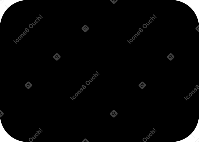 black rectangular button Illustration in PNG, SVG