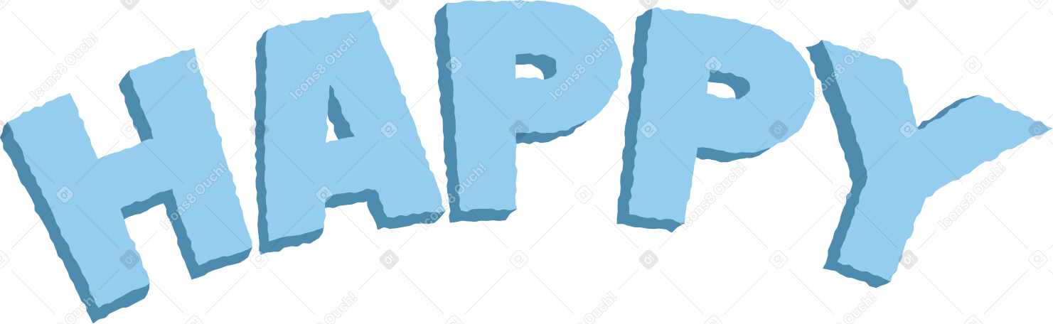 easter happy word Illustration in PNG, SVG