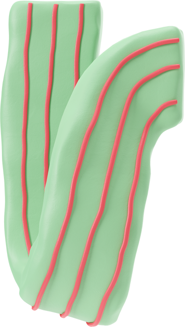 Brazo doblado en manga verde con rayas rojas PNG, SVG