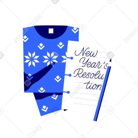 Note with a New Year's Resolution PNG, SVG