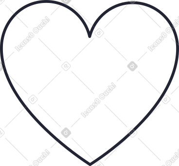 Big white heart PNG, SVG