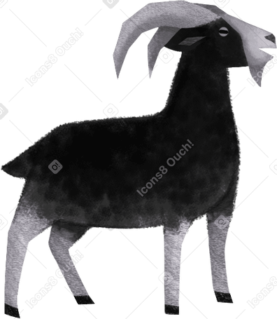 goat Illustration in PNG, SVG
