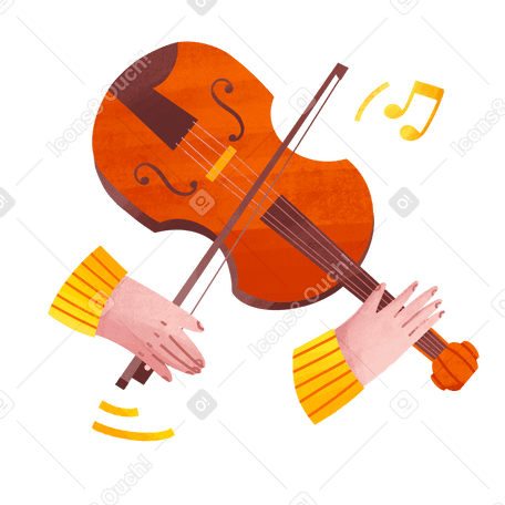 Mãos tocando violino como hobby PNG, SVG