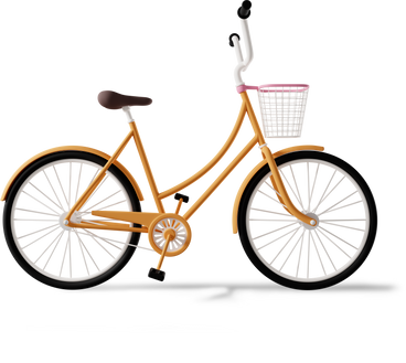 side view of a yellow bike PNG, SVG