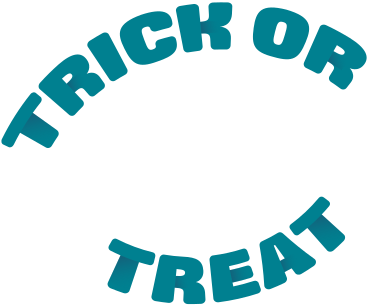 lettering trick or treat text PNG, SVG
