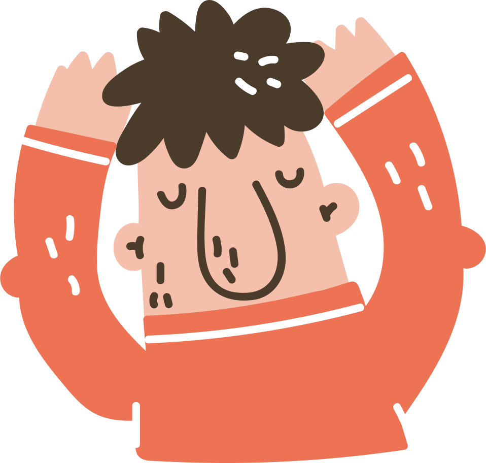 上げられた手を持つ男 のpngとsvgでのイラスト