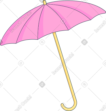 粉红色打开的雨伞 PNG, SVG