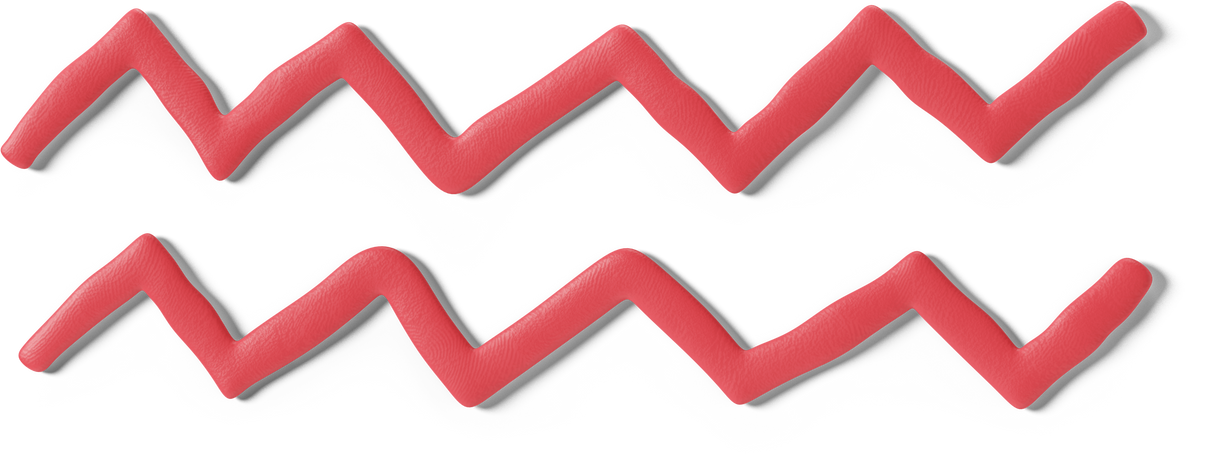 Red zigzag stripes Illustration in PNG, SVG