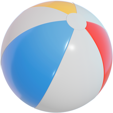D pallone da spiaggia PNG, SVG