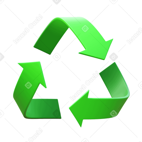 3D recycling PNG、SVG
