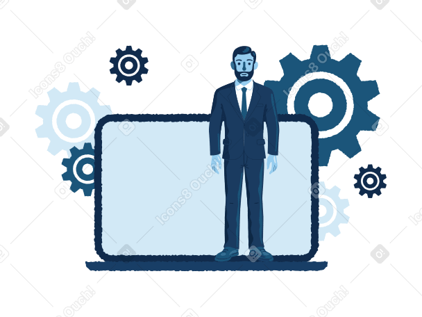 Business solutions Illustration in PNG, SVG
