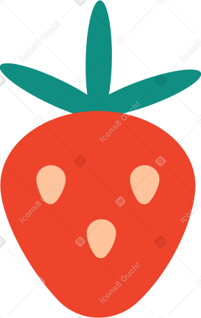 strawberry Illustration in PNG, SVG
