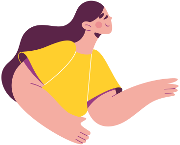 half of girl in yellow t-shirt PNG, SVG