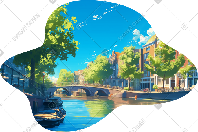 amsterdam canals background PNG, SVG