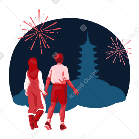Celebrate Chinese New Year together Illustration in PNG, SVG