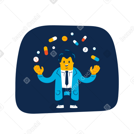 Pharmacy assistant Illustration in PNG, SVG