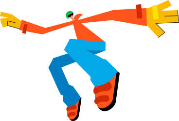 jumping man in helmet PNG, SVG