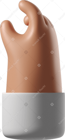 3D Pinching tanned skin hand PNG, SVG