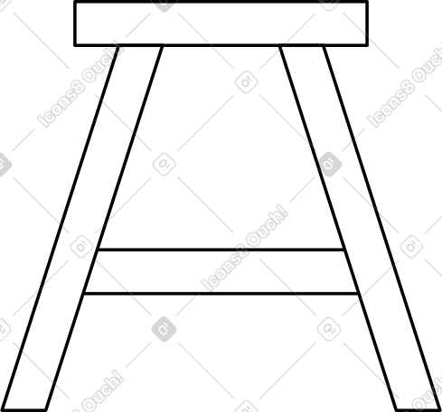 white chair with two legs PNG, SVG