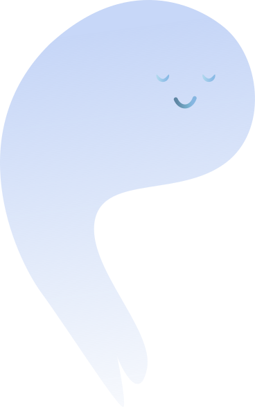 Petit fantôme bleu PNG, SVG