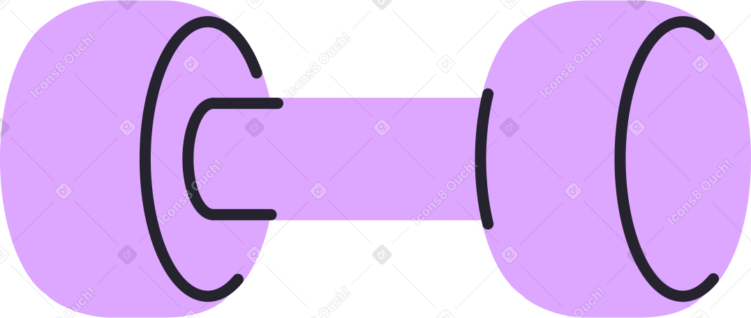 紫色杠铃 PNG, SVG