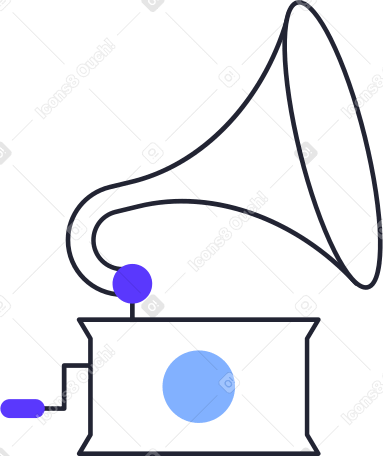 gramophone Illustration in PNG, SVG