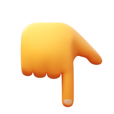 finger pointing down PNG, SVG