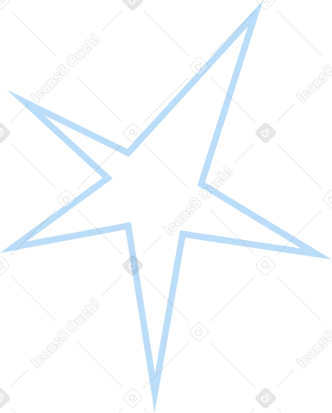 crooked five point star PNG, SVG