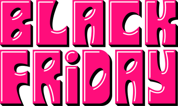 lettering black friday pink text PNG, SVG