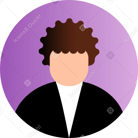 purple user icon PNG, SVG