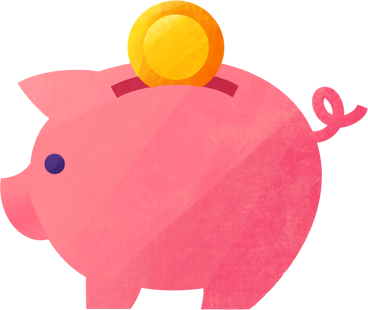 piggy bank with gold coin PNG, SVG