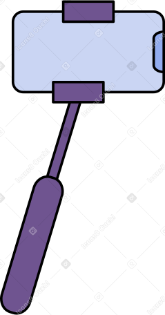 phone on a selfie stick Illustration in PNG, SVG