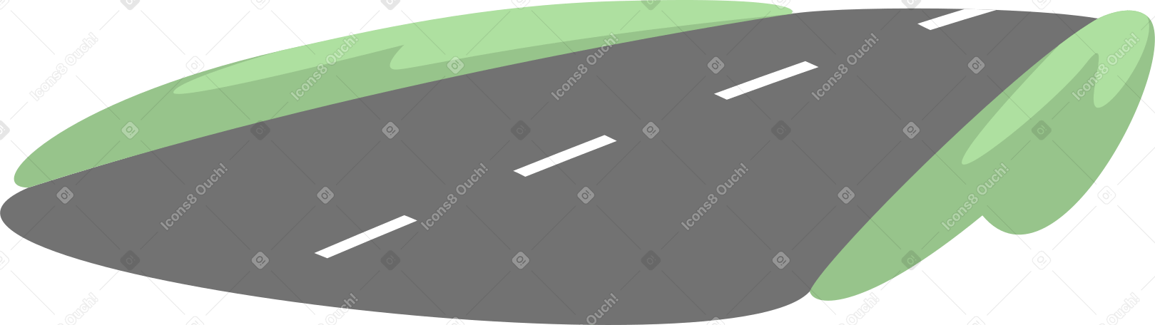 road Illustration in PNG, SVG