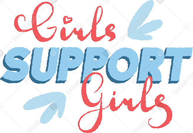 girls support girls PNG、SVG