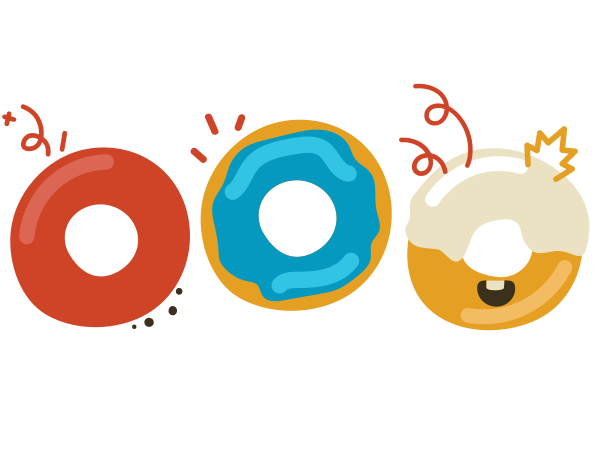 Cute donuts Illustration in PNG, SVG