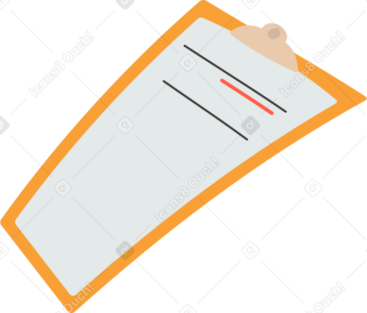 document on an orange backing PNG, SVG