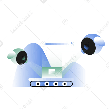 생산 라인의 보조 로봇 PNG, SVG
