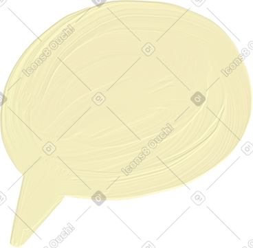 Yellow speech bubble PNG, SVG