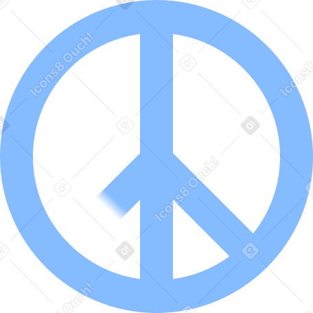Signe de paix pacifiste peint avec des graffitis PNG, SVG
