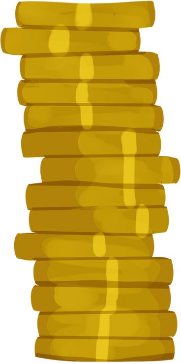 big stack of coins PNG, SVG