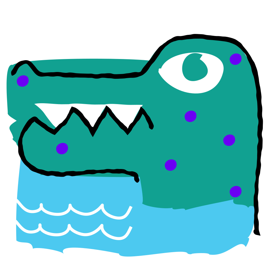 Сrocodile Illustration in PNG, SVG