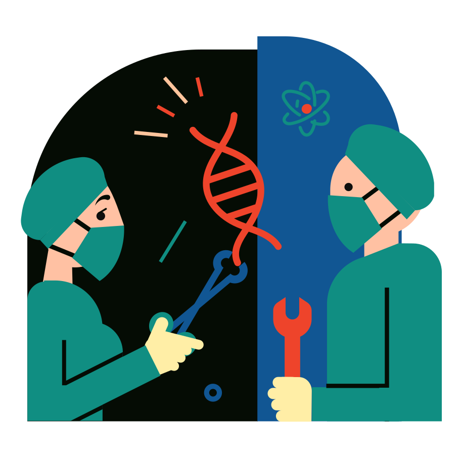 Illustration Ingénierie génétique aux formats PNG, SVG