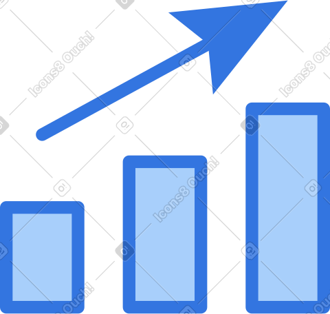 Growing graph icon PNG, SVG