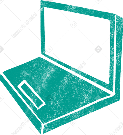 green open laptop PNG, SVG
