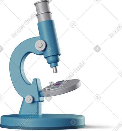 3D blue microscope PNG, SVG