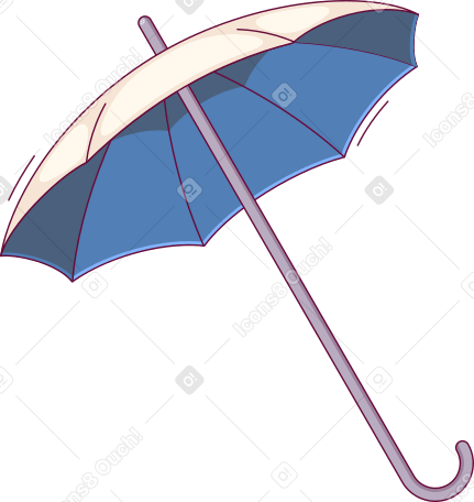 bicolor umbrella cane PNG, SVG