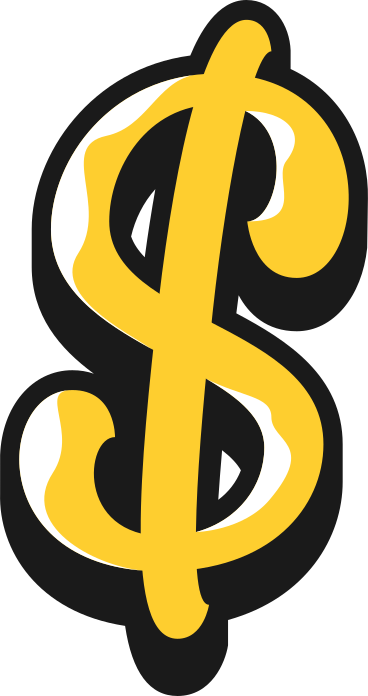 lettering dollar PNG, SVG
