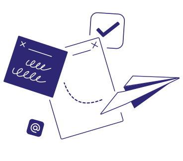 Sending emails, paper plane and note  PNG, SVG