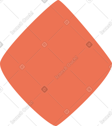 Orange rhombus PNG, SVG